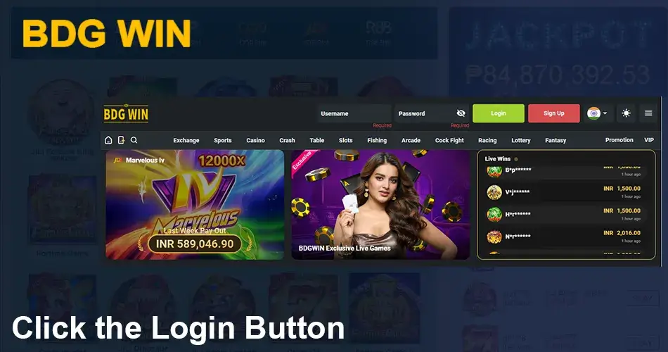 BDG WIN Login Step 2