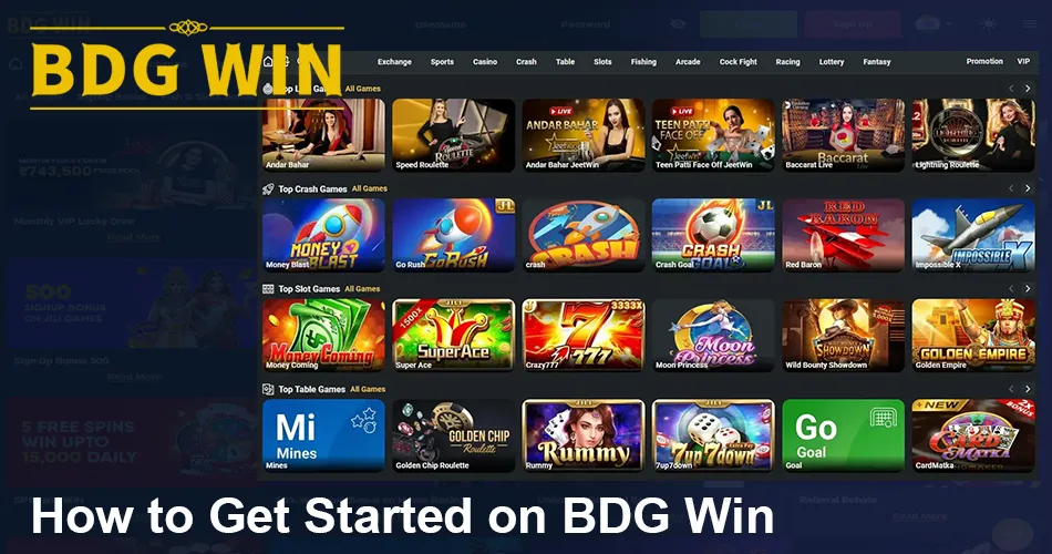 How to Get Started on BDG Win