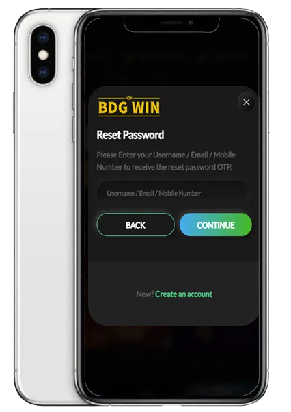 bdg win forgot password