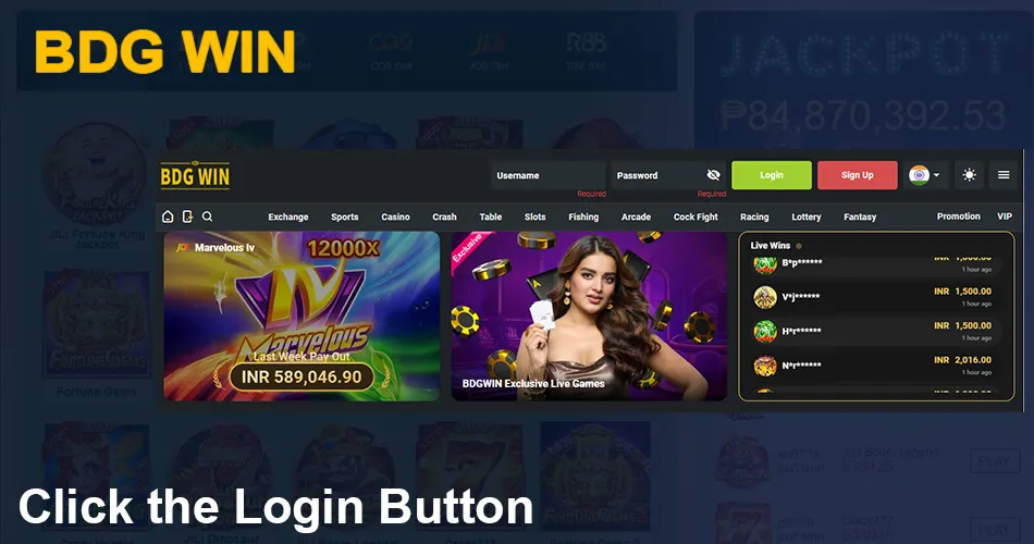 BDG WIN Login Step 2