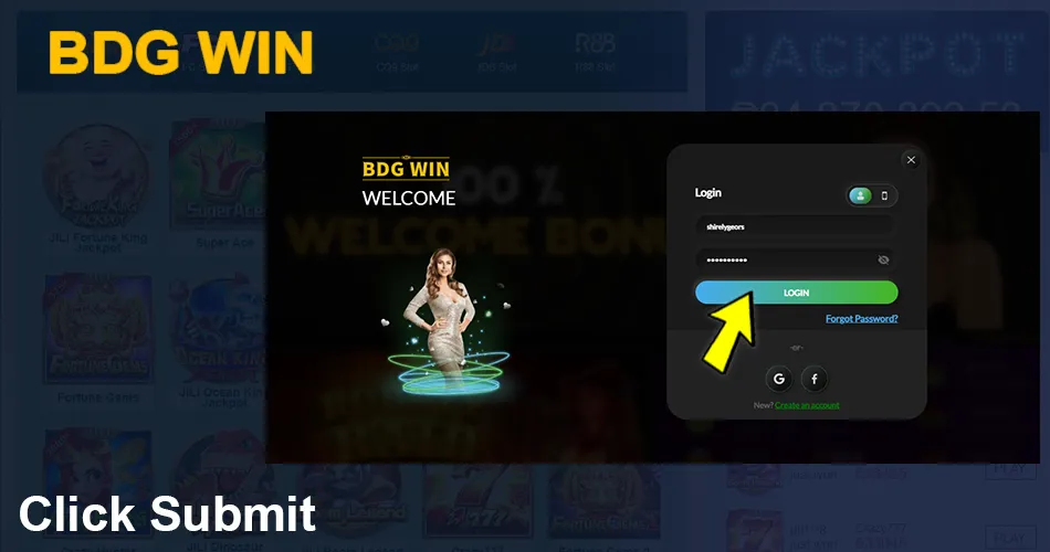 BDG WIN Login Step 4